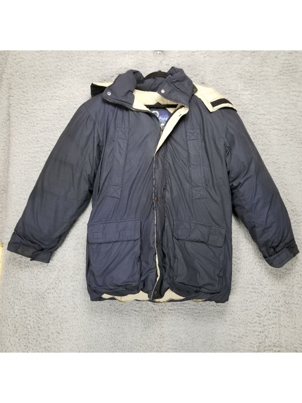 Penfield Jacket Mens Medium Black Down Insulation Hooded Parka *Read*